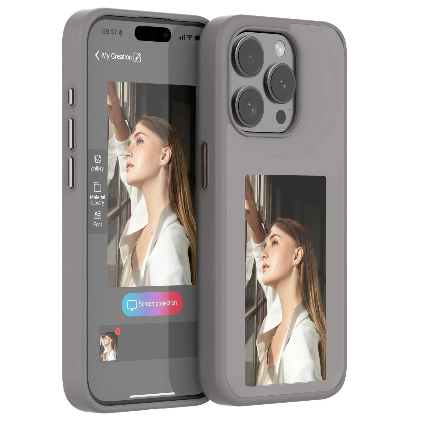 E-ink NFC Smart Screen phone case shockproof shell